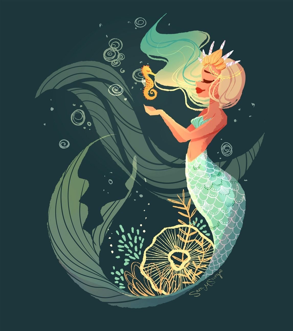 Русалочка Пинтерест
