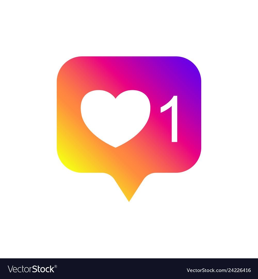 Значок лайка в инстаграме