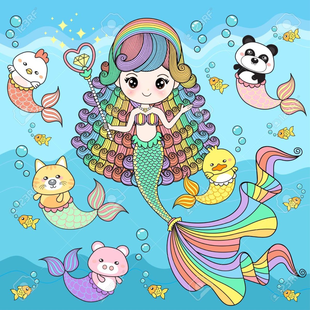 Детские картинки русалки