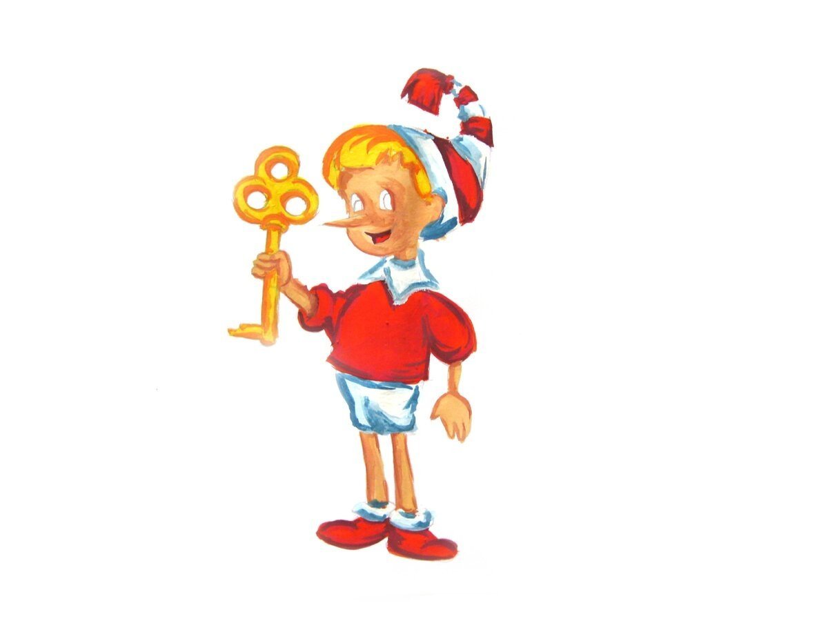 Буратино рисунок