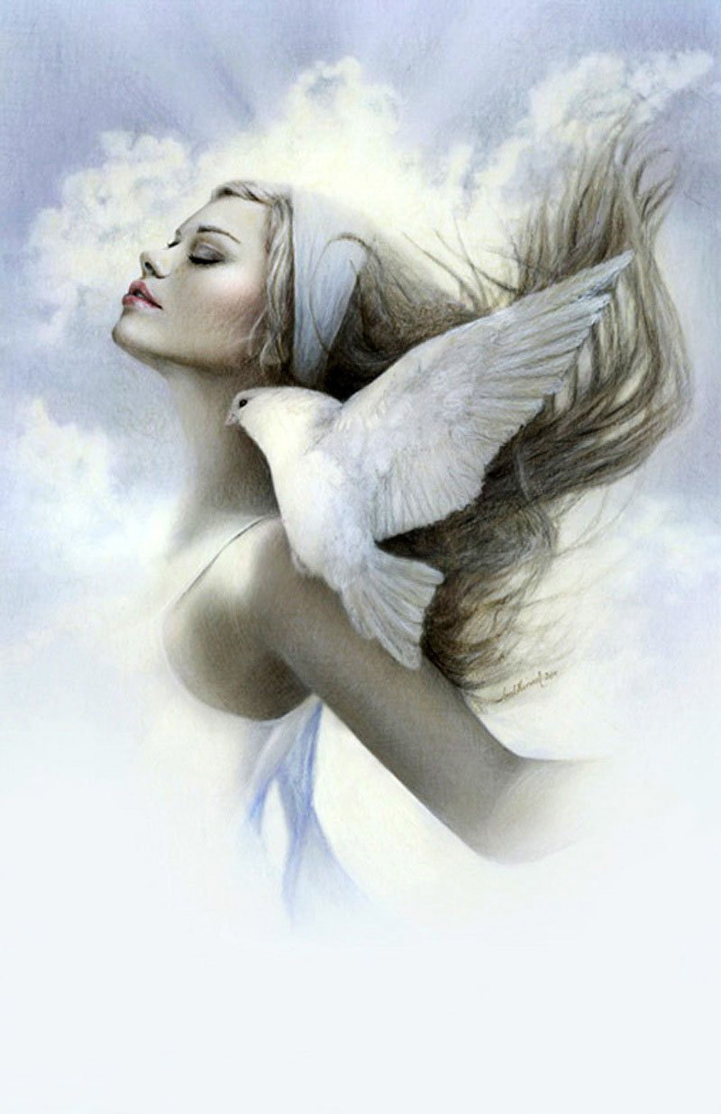 Девушка с голубем