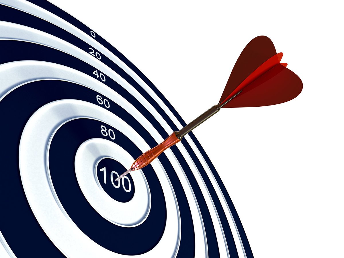 Цель на белом фоне