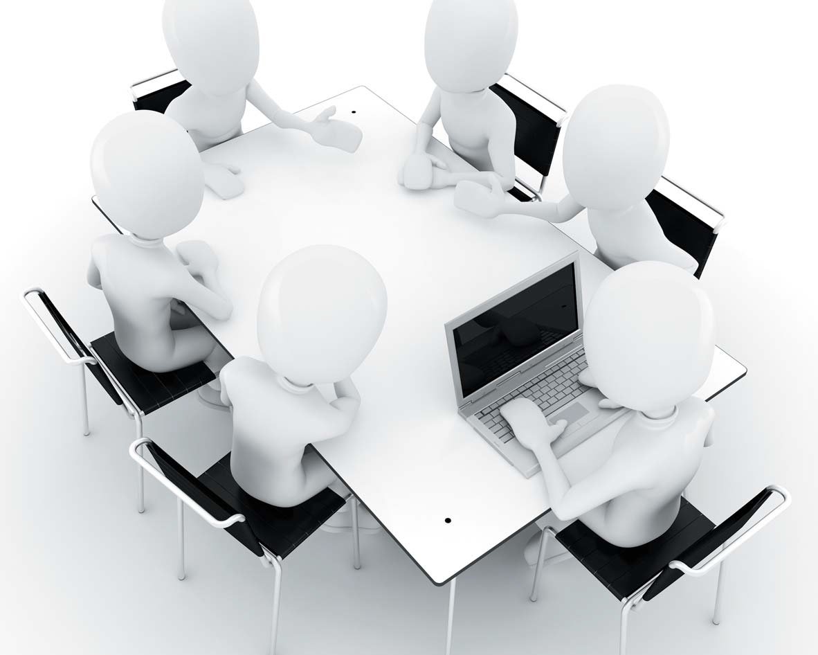 Человечки за столом