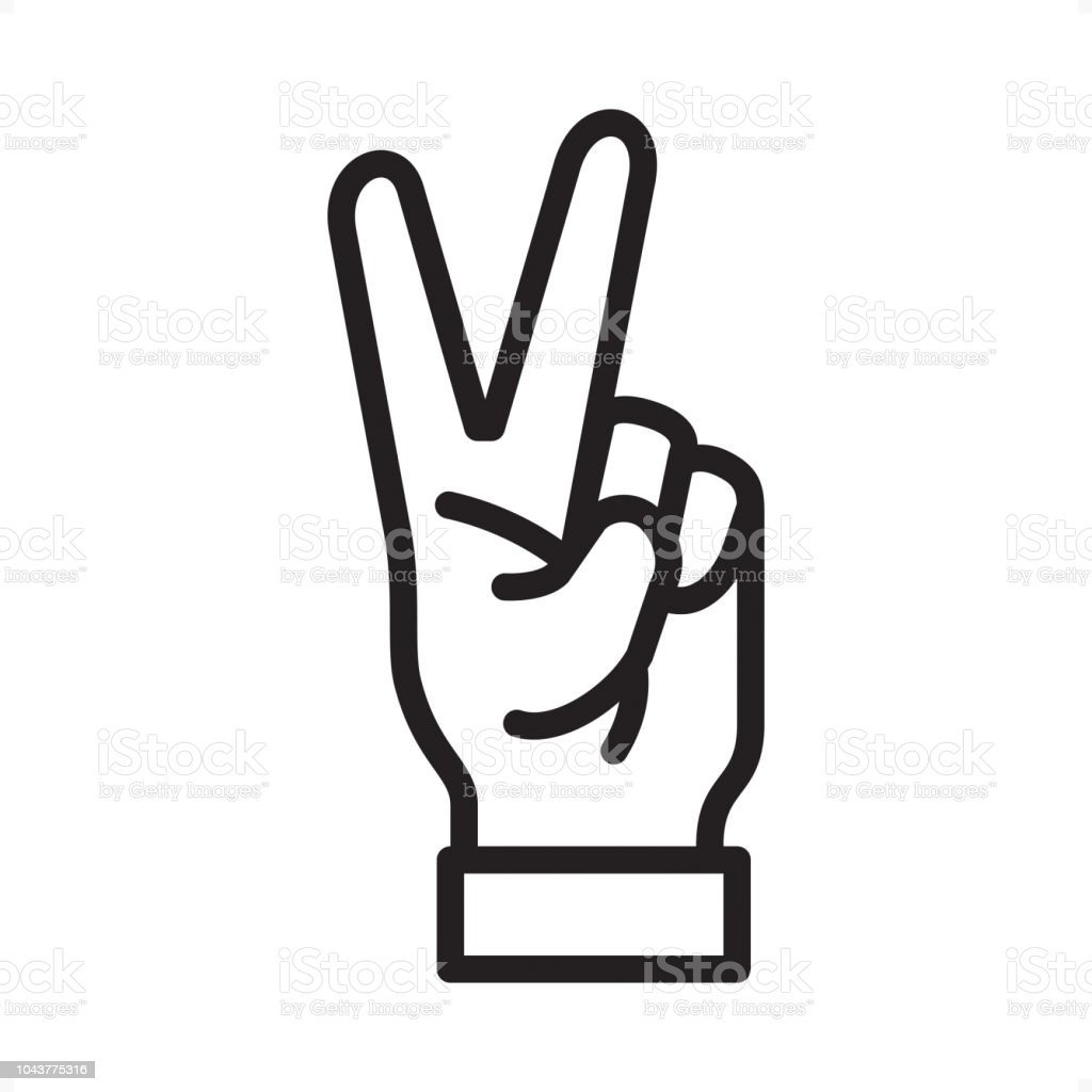 Знак двух пальцев указательного и среднего