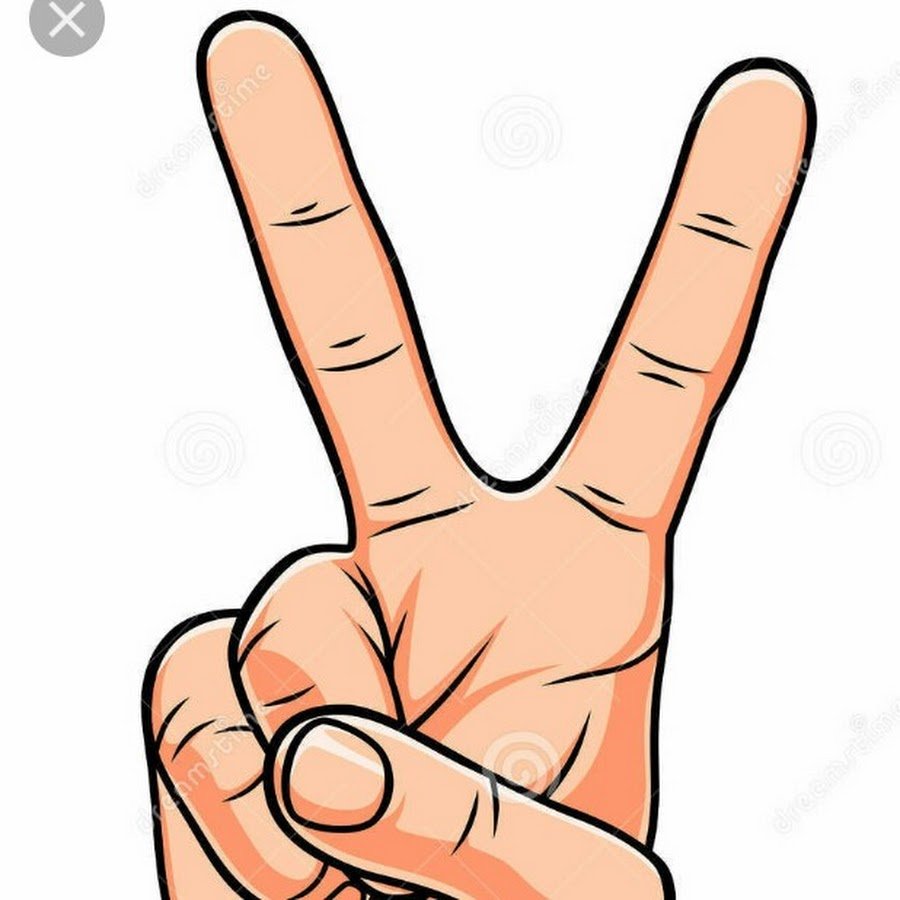 Рука с двумя пальцами вверх