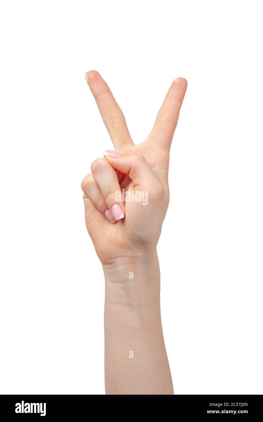 Женская рука два пальца