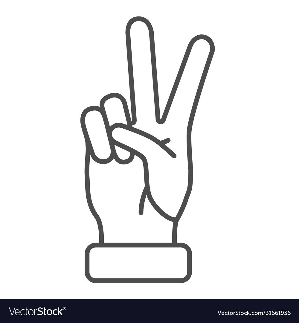 Знак два пальца вверх