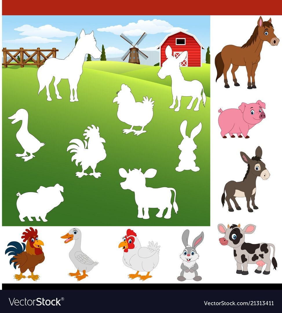 Теневое лото домашние животные