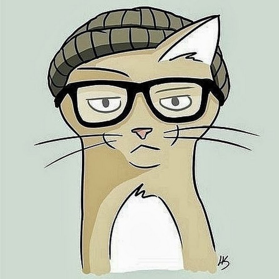 Нарисованная девушка в очках