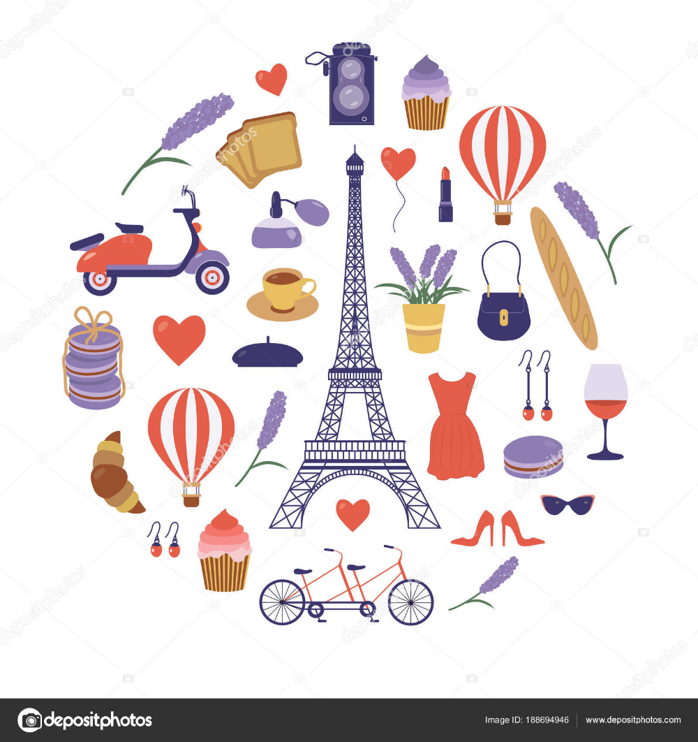 Символы Франции коллаж