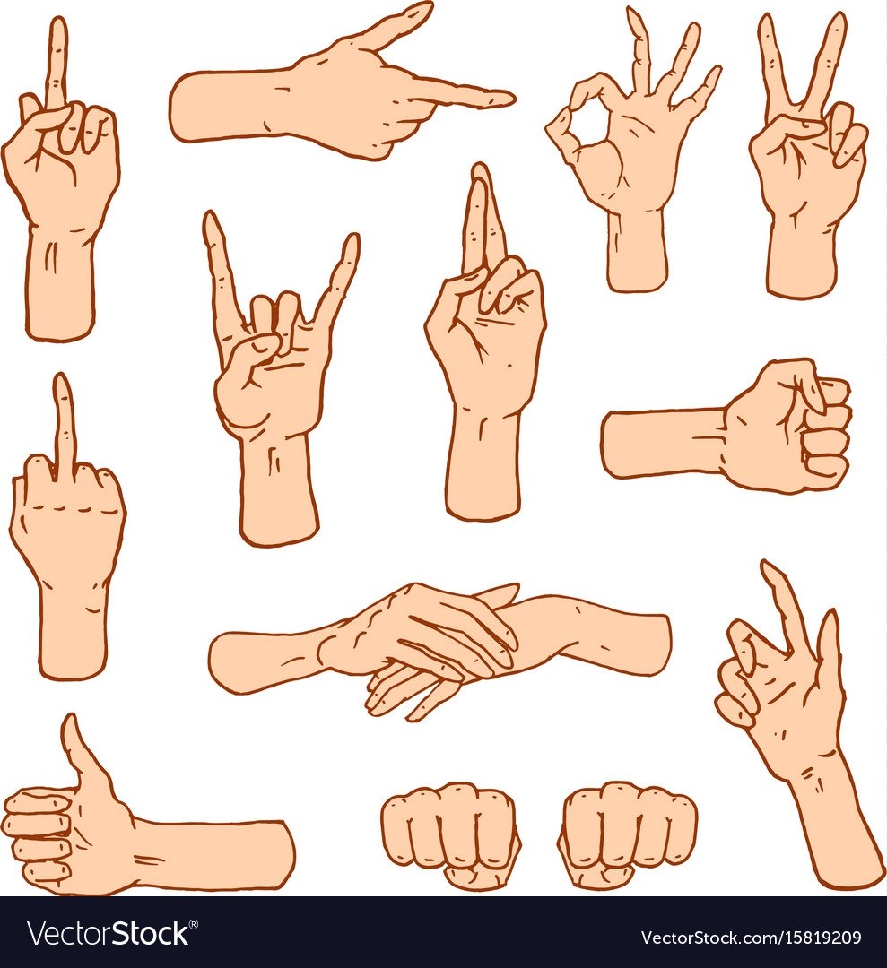 Жесты двумя руками