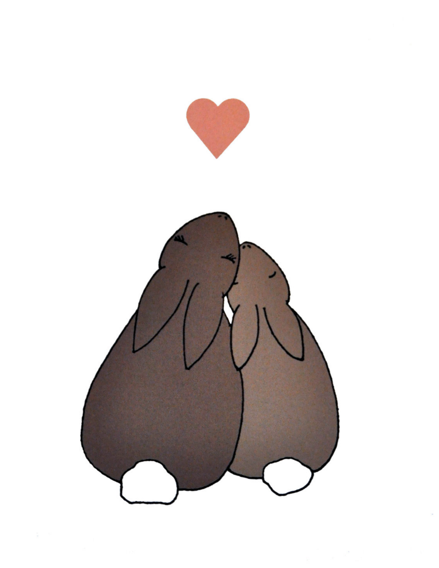 Зайцы обнимаются