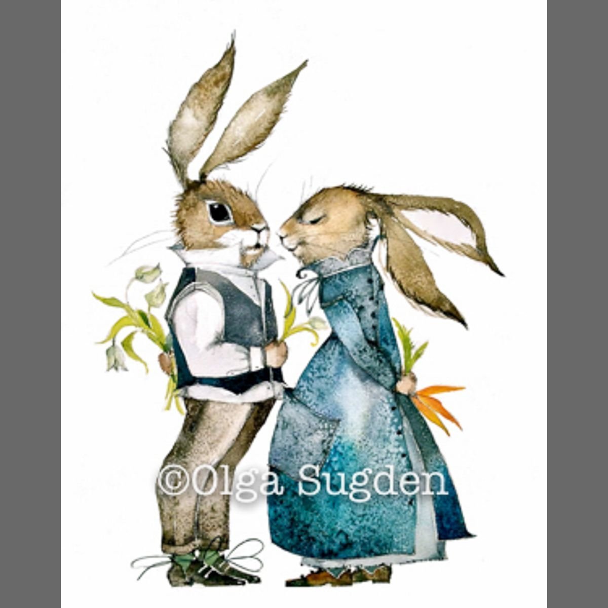 Иллюстрация зайца в одежде