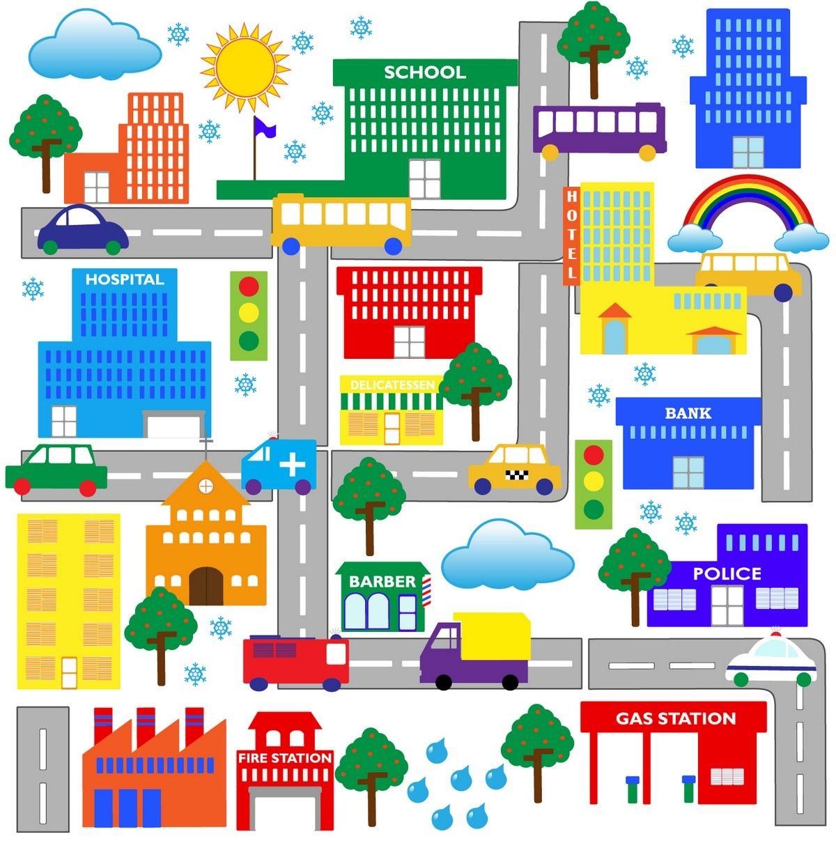 Карта города для детей