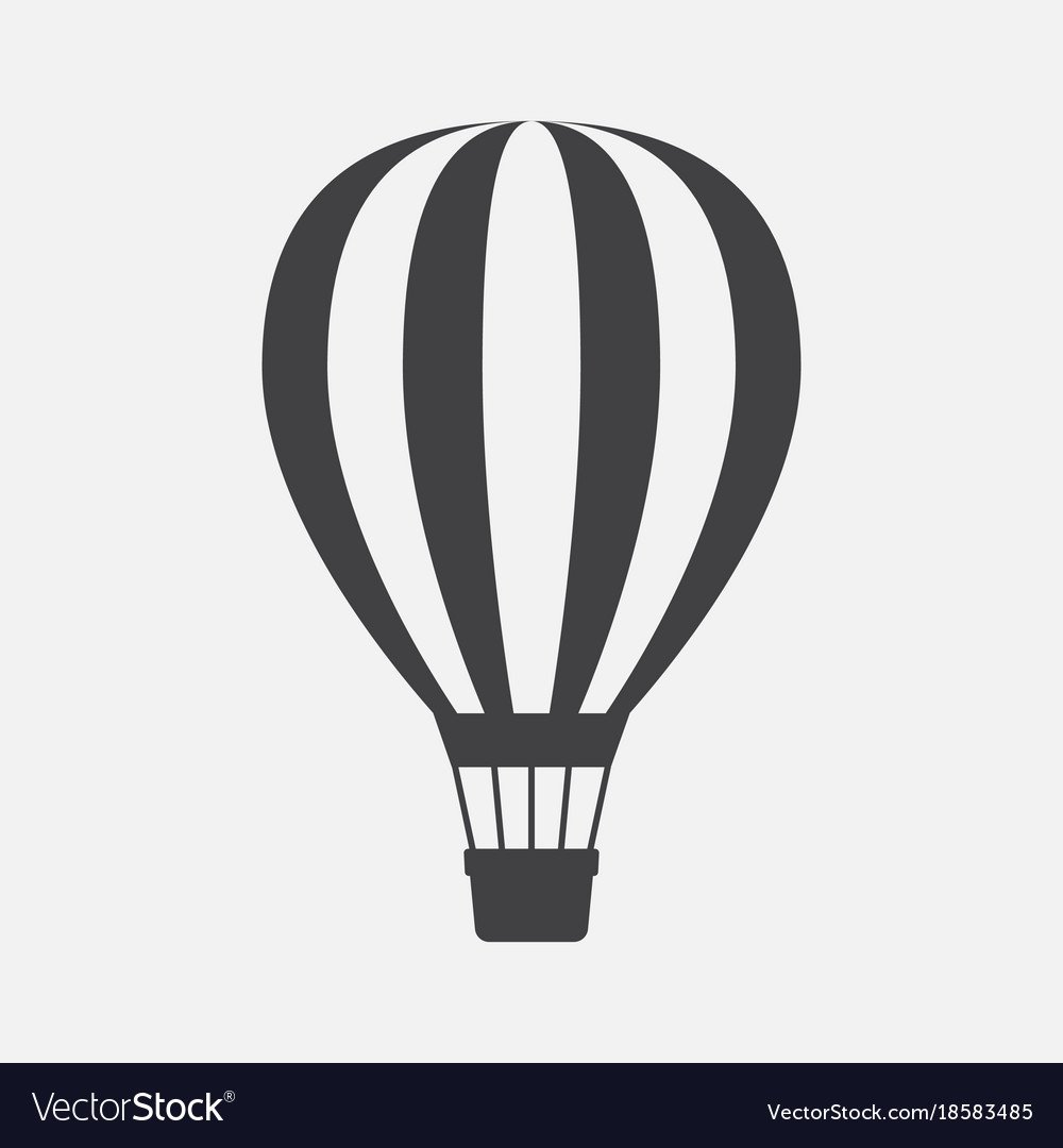 Силуэт воздушного шара с корзиной