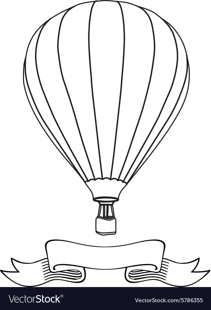 Воздушный шар силуэт