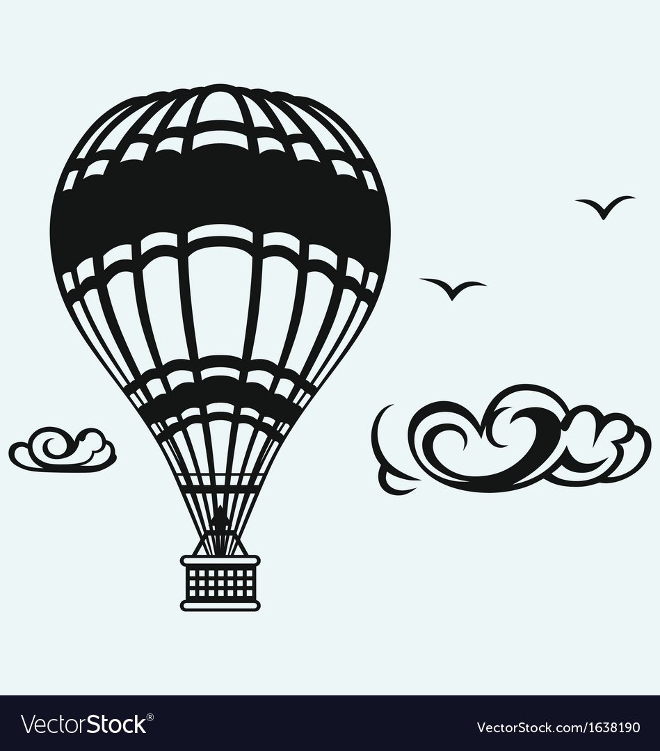 Контур воздушного шара на прозрачном фоне