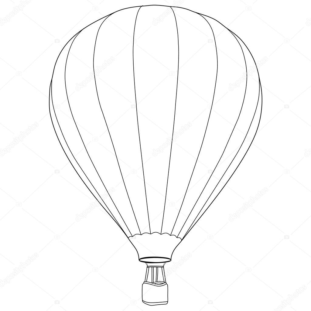 Воздушный шар вектор контур