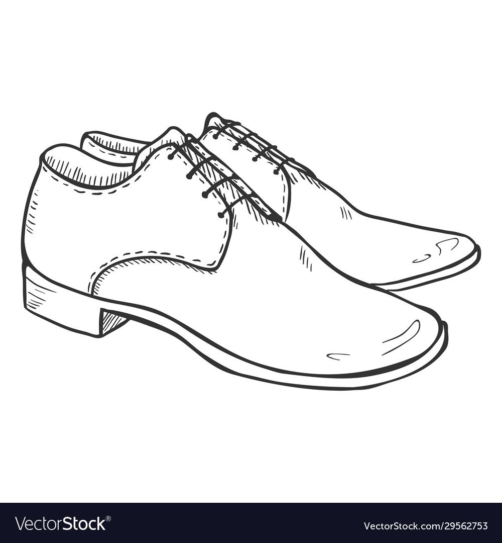 Мужская обувь раскраска