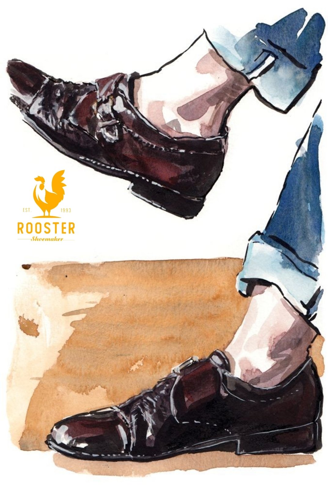 Ботинки акварелью