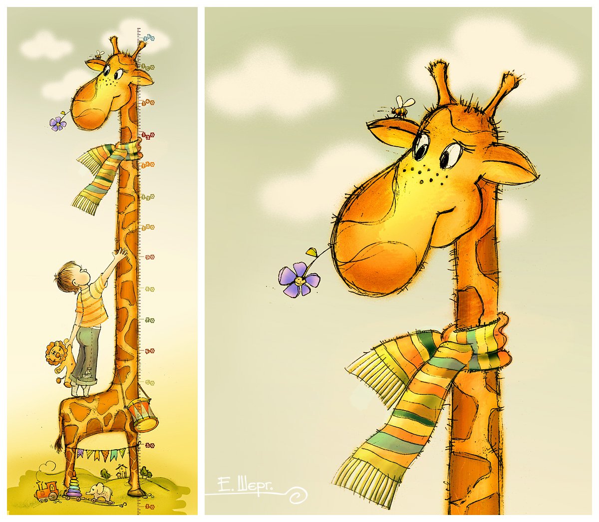 Смешной Жираф