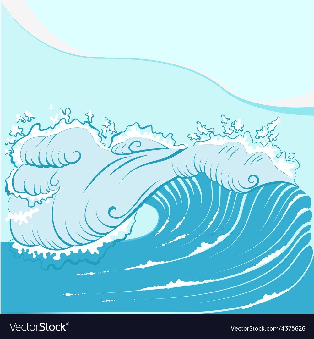 Волны в мультяшном стиле