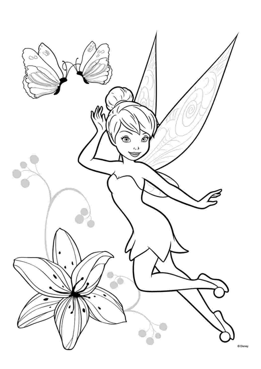 Раскраски для девочек феечки
