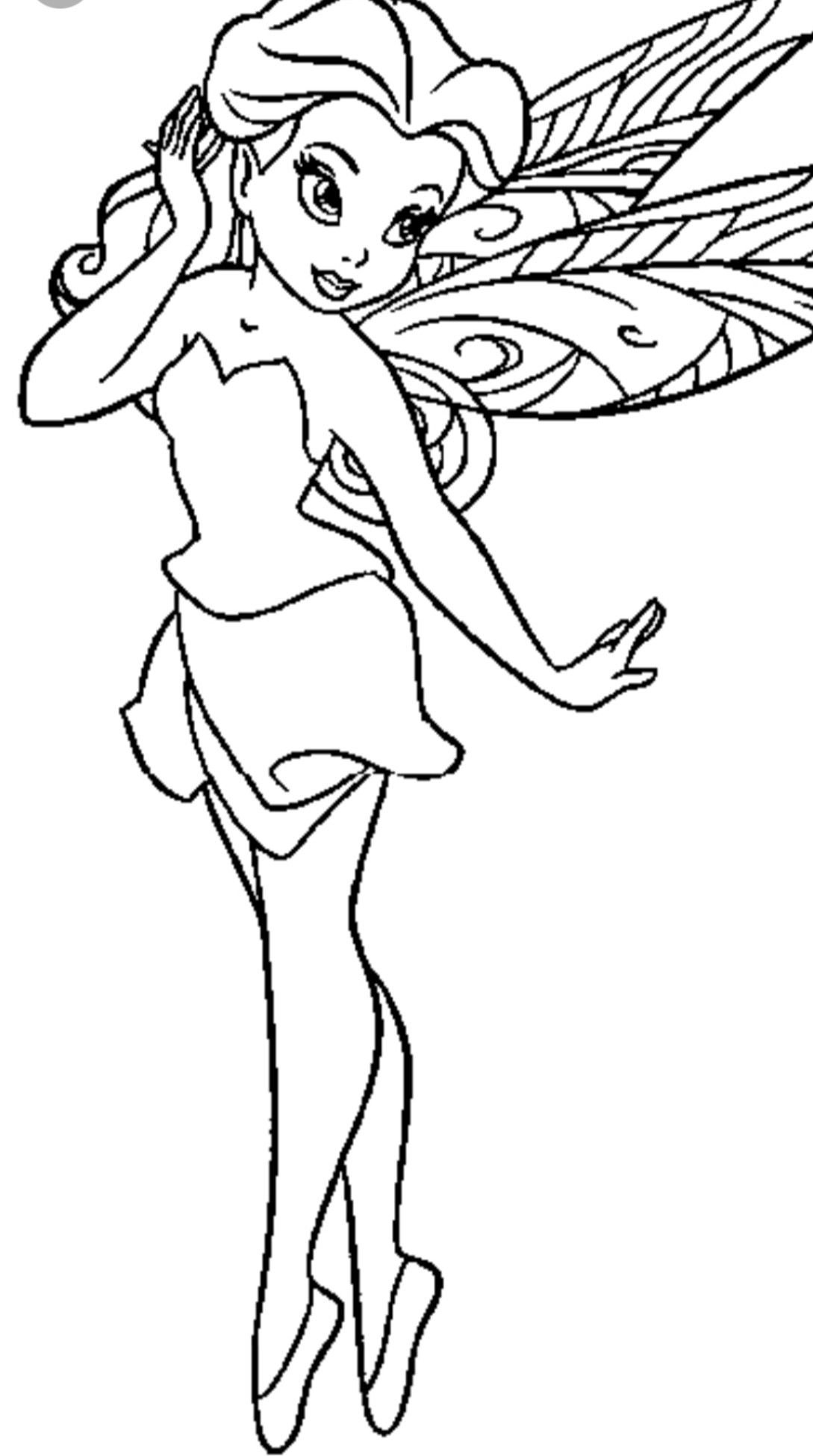 Фея раскраска легкая