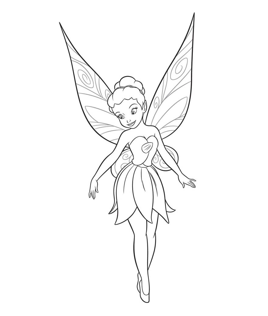 Раскраски для детей Фея Динь Динь