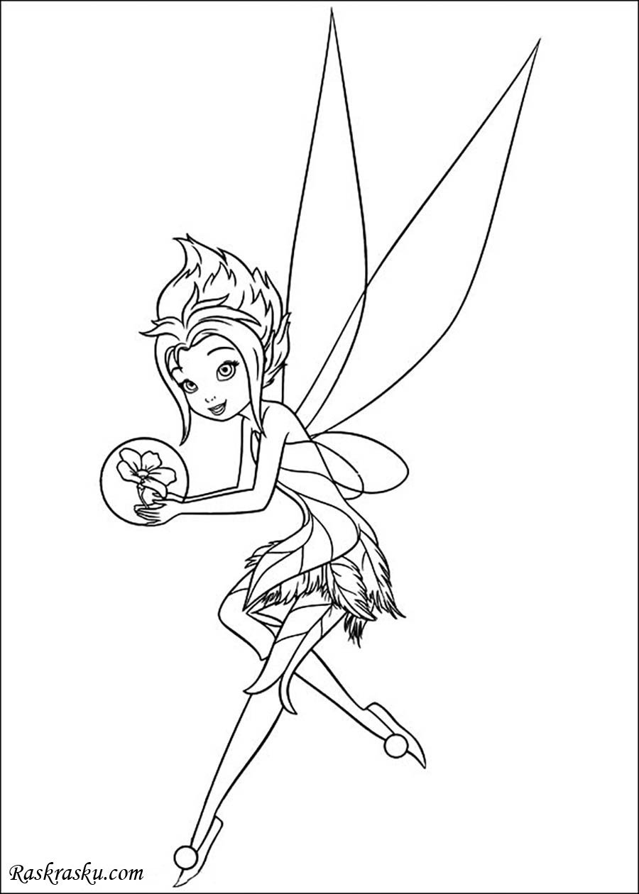 Фея с магией раскраска