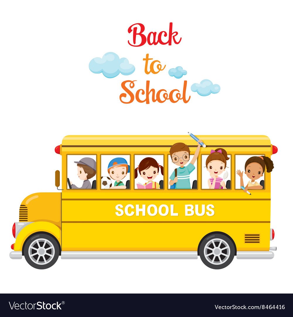 Школьный автобус мультяшный