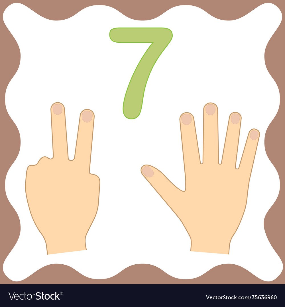 Ладонь с пальчиками для счета