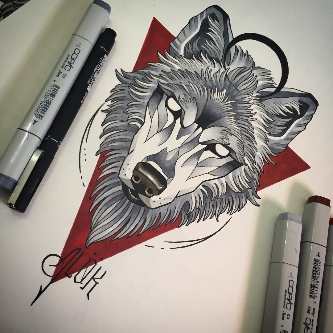Волк арт