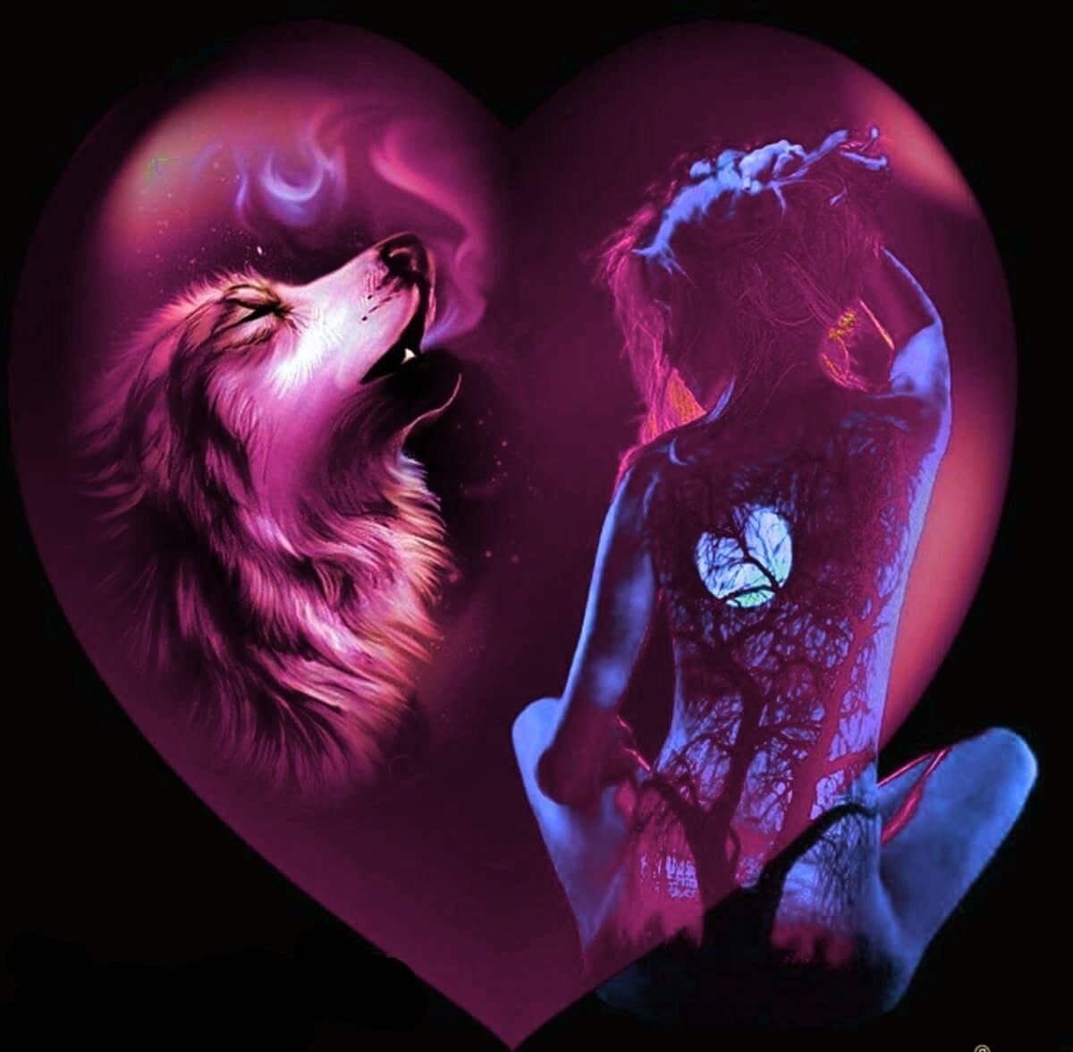 Тату волк Графика