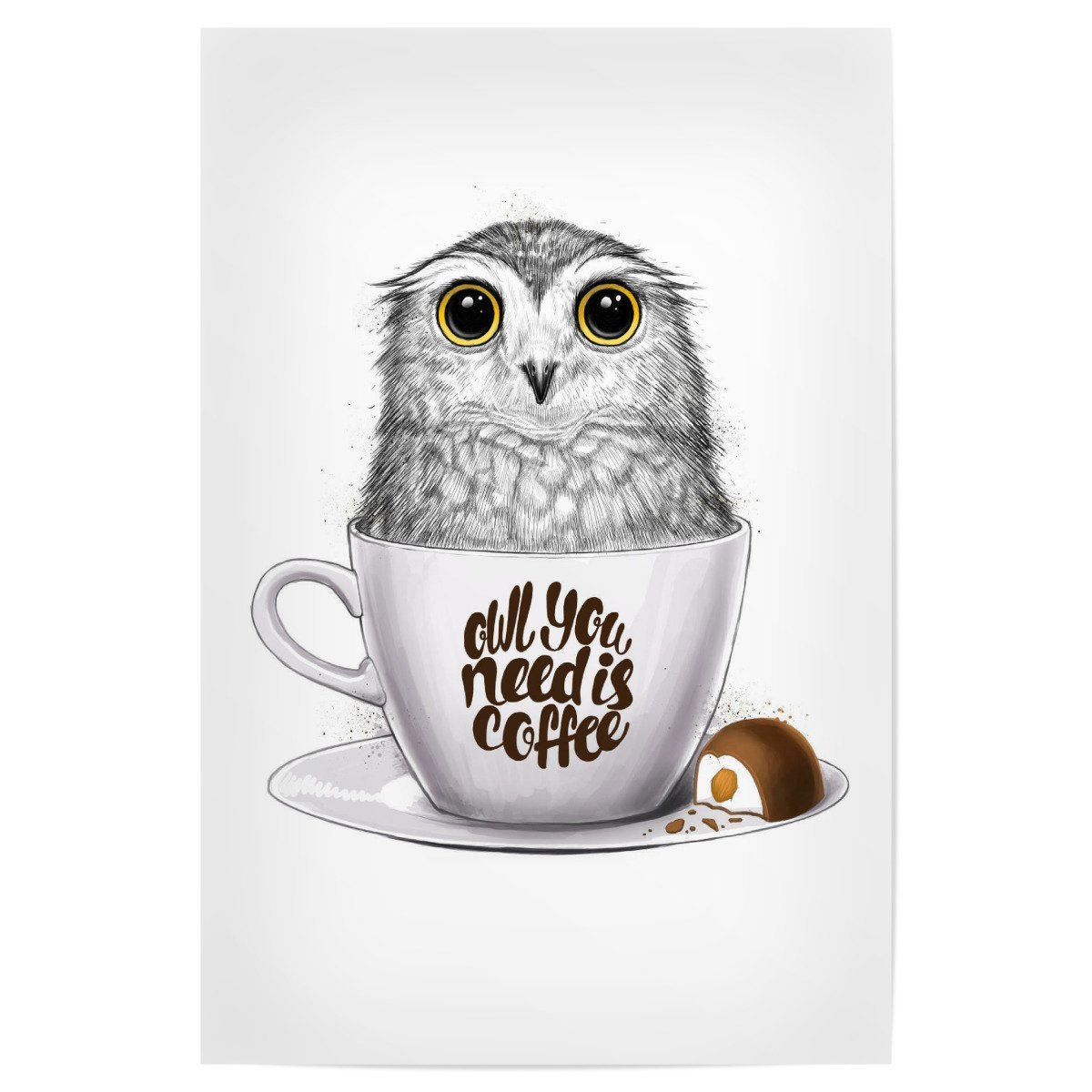 Сова с кофе