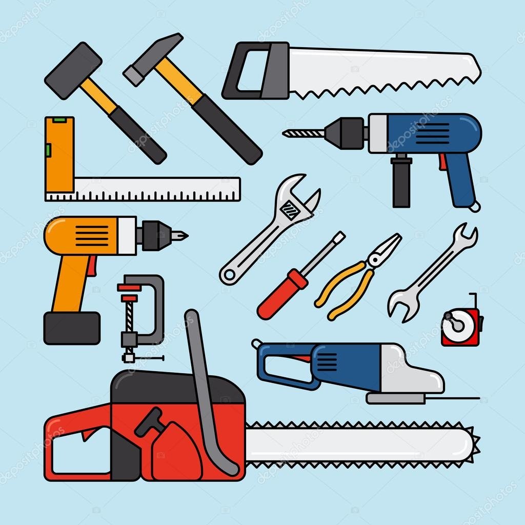 Строительные инструменты иллюстрации