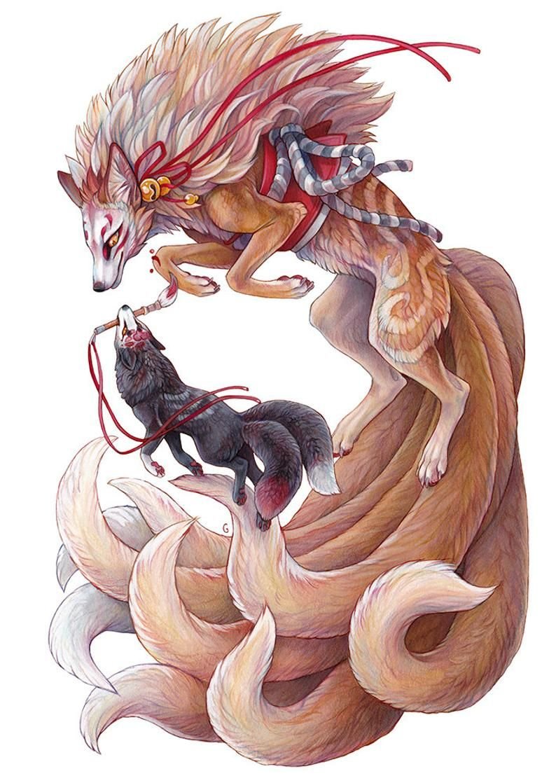 Лиса демон Кицунэ