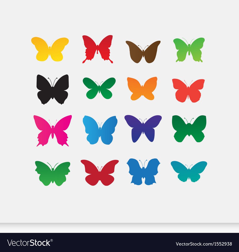 Бабочки для вырезания цветные маленькие