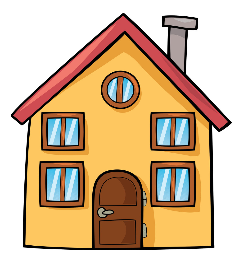 Домик с окном мультяшный