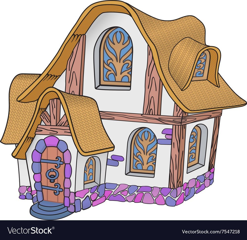 Сказочный домик для распечатки цветной