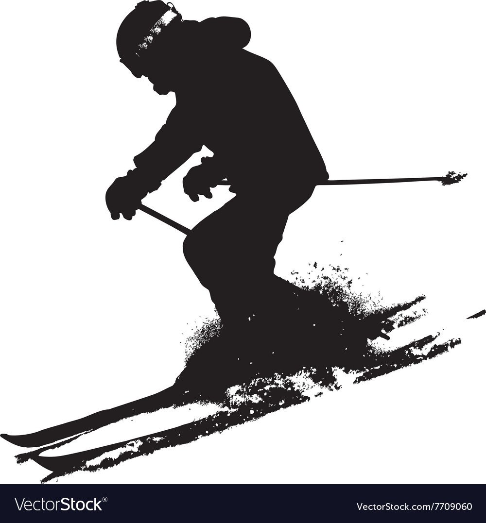 Горнолыжник силуэт