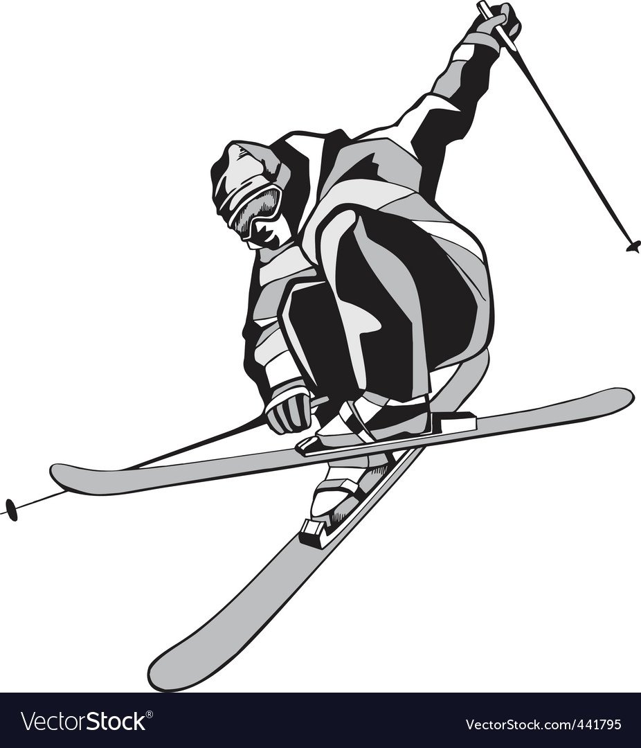 Лыжи черно белые