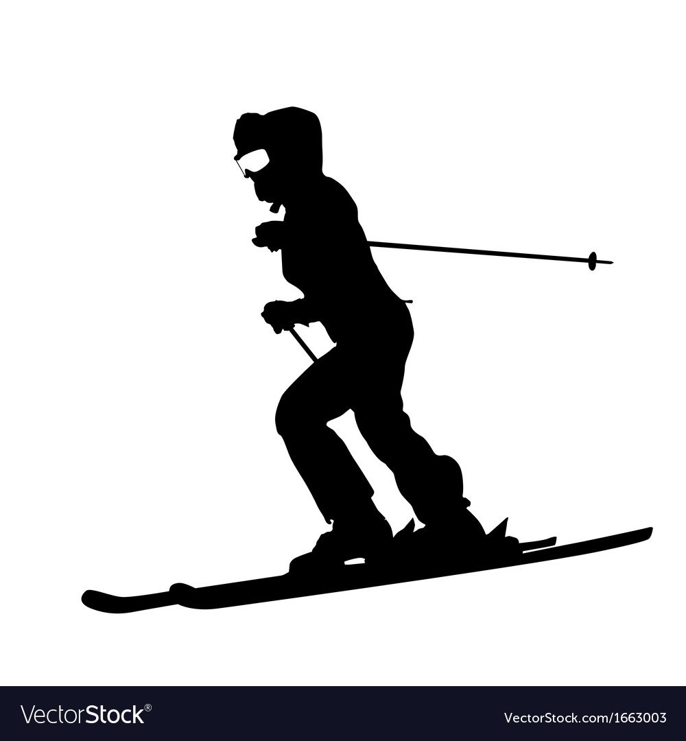 Лыжи черно белая картинка