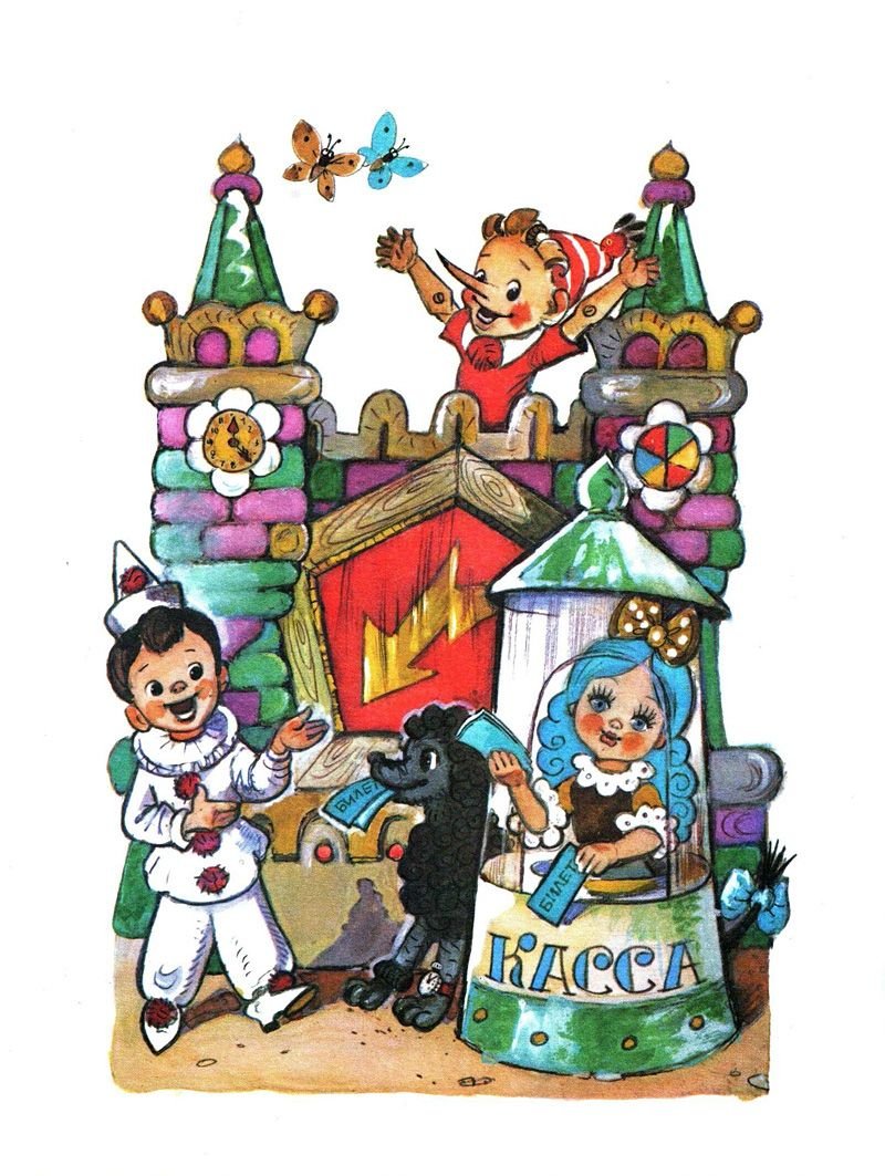 Приключения Буратино иллюстрации