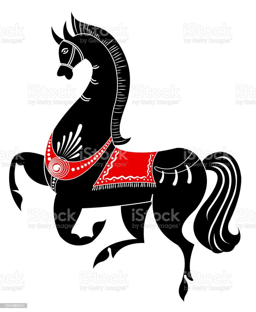 Городецкий конь для детей