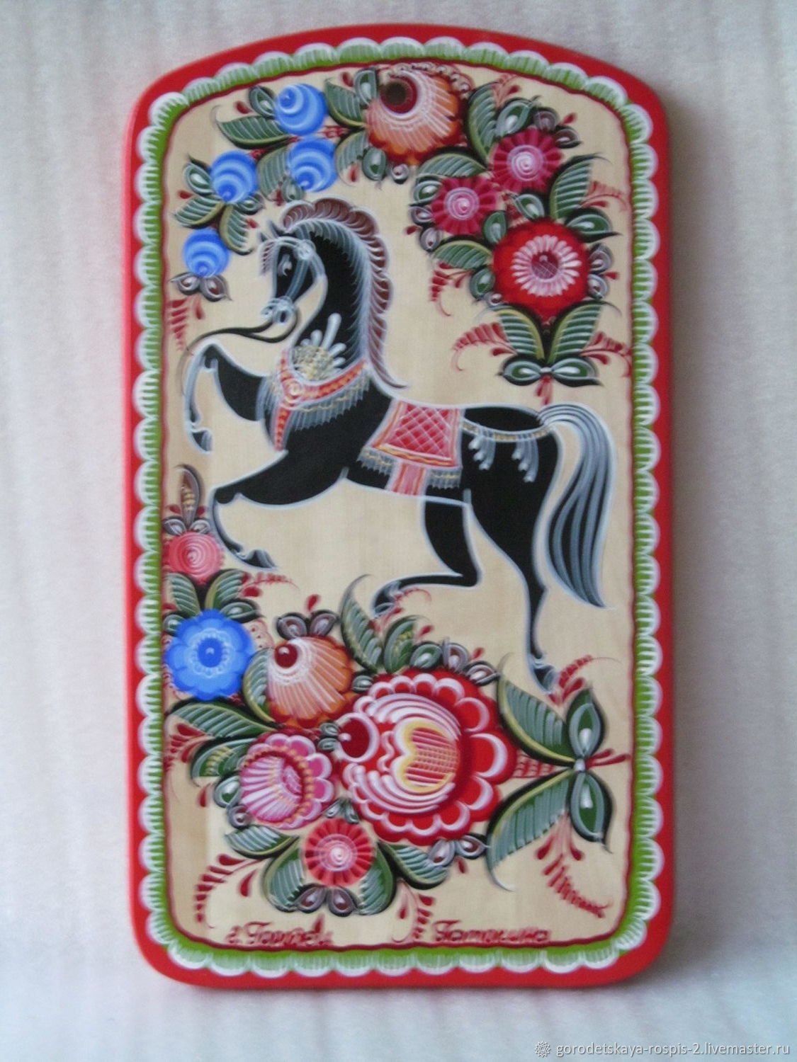 Городецкий конь роспись
