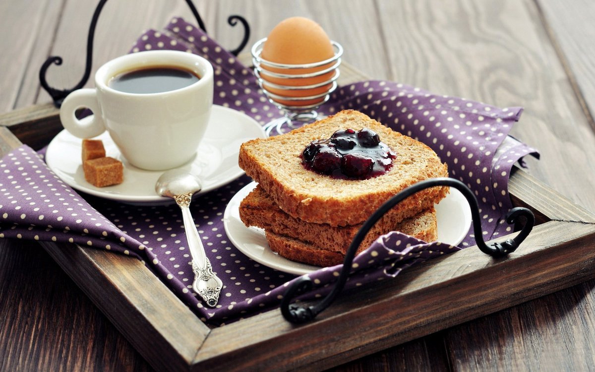 Печенье и кофе на завтрак