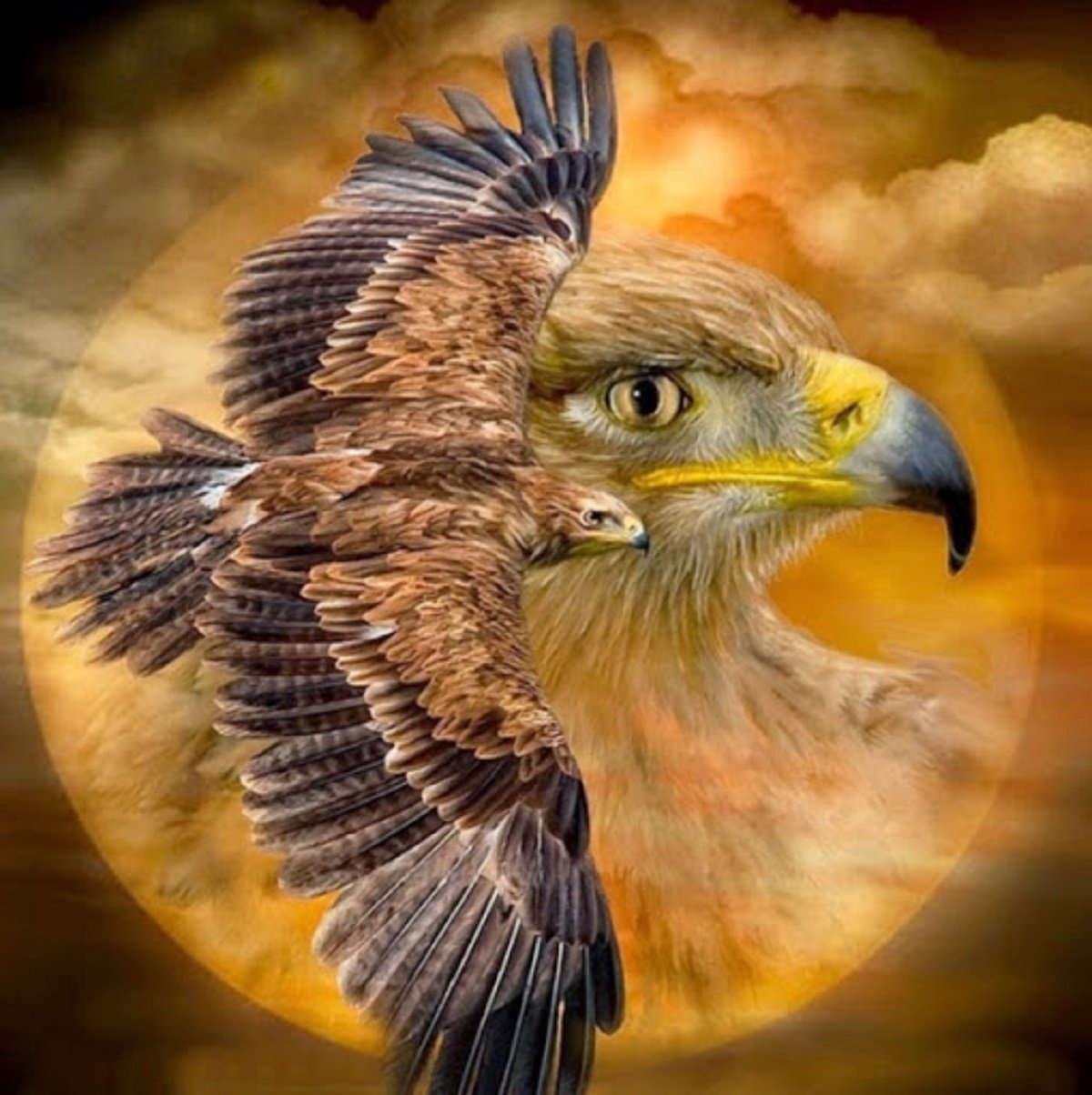 Орел в небе