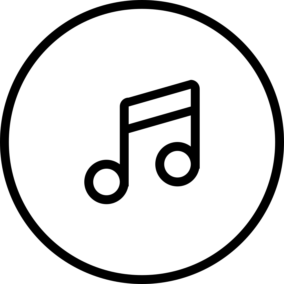 Значок музыки белый