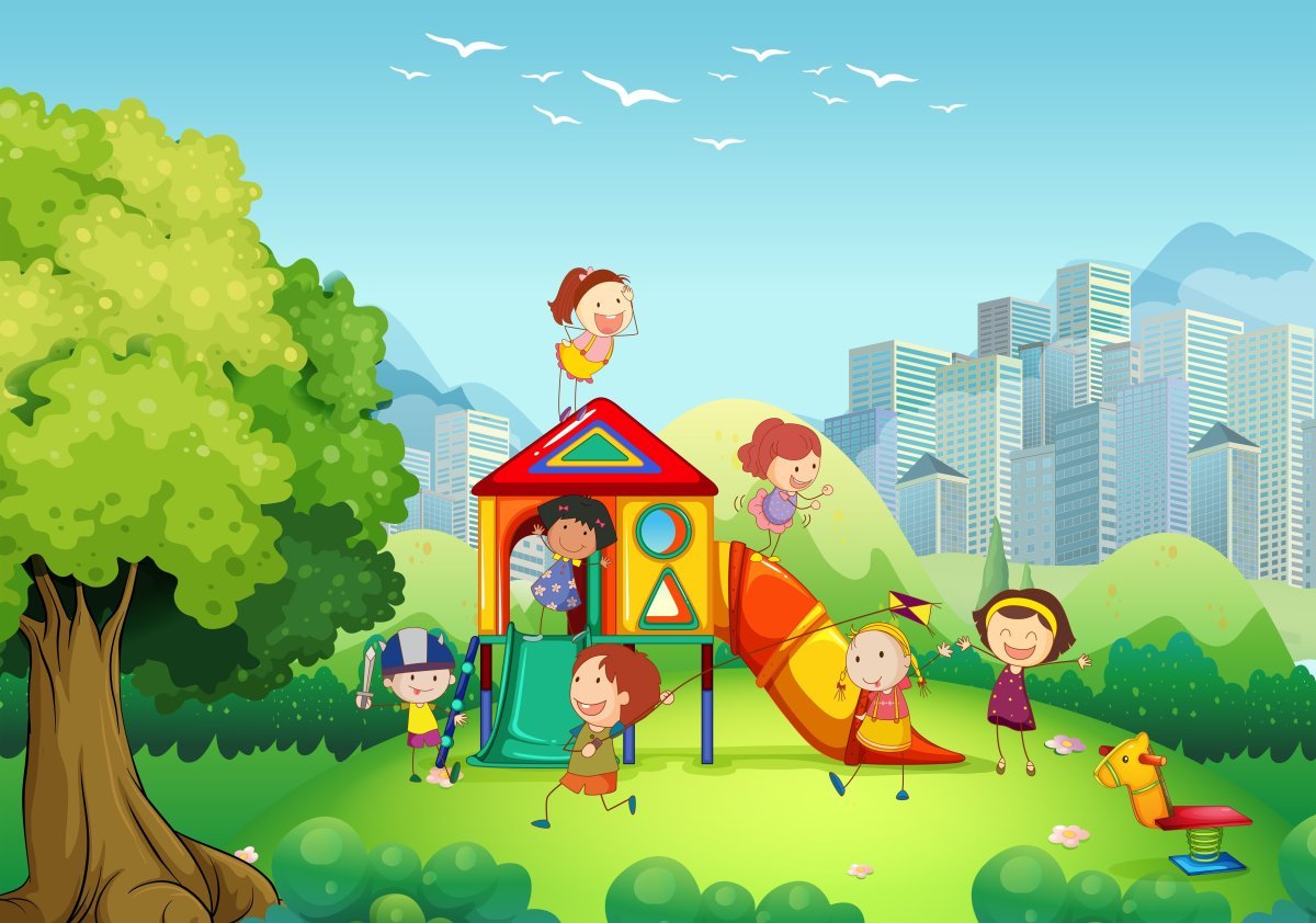 Фоны с детскими площадками